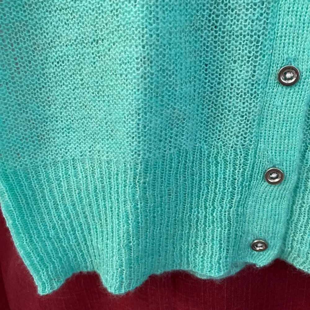 J Crew cardigan sweater turquoise Small - Picture 2 of 7